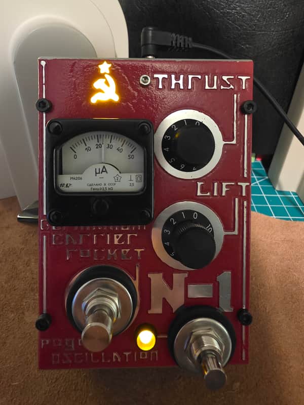 Wrought Iron Leather & Effects N-1 Germanium Carrier Rocket 2022 - Custom Red & Raw Metal Reveal image 1