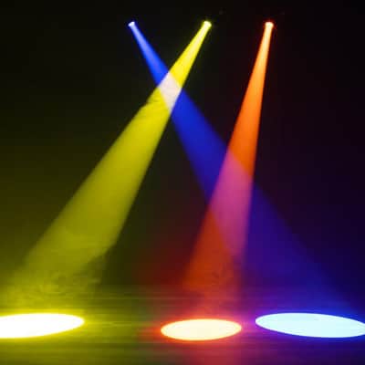 2 Eliminator Lighting ADJ Stryker Spot 7 Colors 150W LED Moving Head Spot Lights image 5