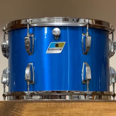 1970's Ludwig 13" Blue Silk 3-Ply Rack Tom 9x13 image 2