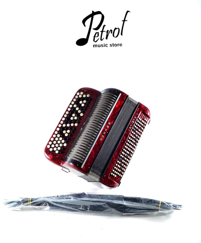 Rare Old/Vintage Top German Made Chromatic C System Button Accordion Hohner Artiste V - 120 bass + Brand New Petrof Straps - Golden Era image 1