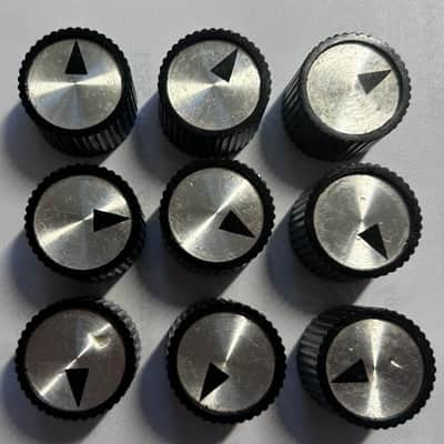 Danelectro Amp Knobs 1960’s - Black Chrome Inserts image 6