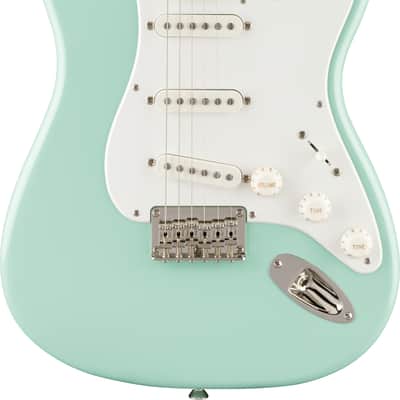 Squier Classic Vibe '50s Stratocaster HT Maple FB Parchment Pickguard Surf Green image 3
