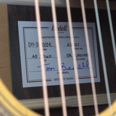 Bedell Bahia Dreadnought Adirondack Spruce-Brazilian Rosewood Natural Finish image 8