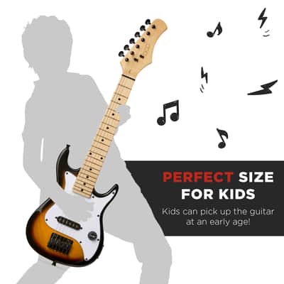 Best Choice Products Kids Electric Guitar Beginner Starter Kit w/ 5W Amplifier - 30 in-Sunburst image 2