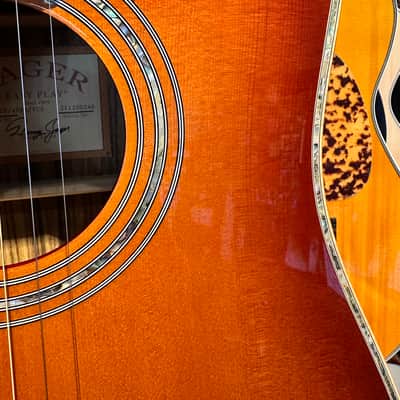 Zager ZAD900CE Solid Spruce/Rosewood Acoustic Electric AURA Pro Series 50th Anniversary Tobacco Sunburst image 2
