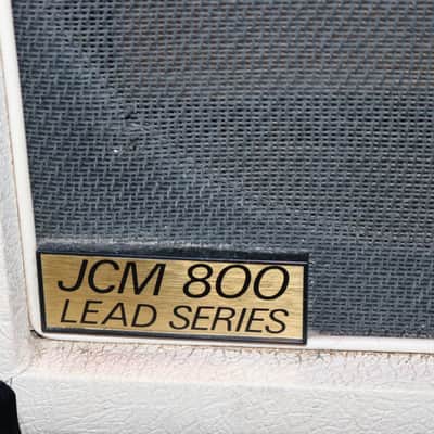 Vintage Early 1980s Marshall JCM800 2x12 Combo Cabinet - White - No Tariffs image 2
