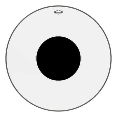 Remo CS-1330-10 Controlled Sound Clear Black Dot Bass Drumhead - Top Black Dot, 30"