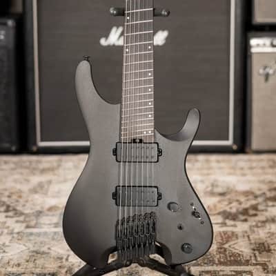 Ibanez QX527B 7-String Headless Electric Guitar - Weathered Black with Gig Bag image 3