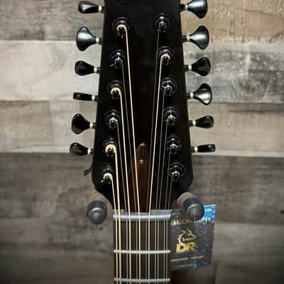 Ovation 1598-MEIII Adamas Melissa Etheridge Signature Mid Cutaway 12 String RH Acoustic Electric Guitar - Black (1598-MEIII) image 6