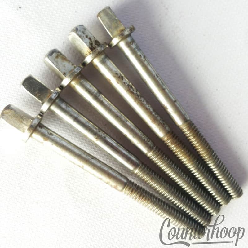 *Ludwig 5x Tension T-Rods 2 5/8" Snare Drum/Floor Tom Nickel Plating Vintage 30s image 1