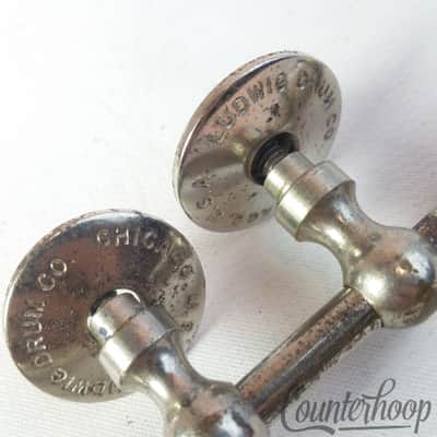 Ludwig Snare Drum Strainer 5"Tensioner Nickel 2-Eyelets Vintage 10s-20s Marching image 2
