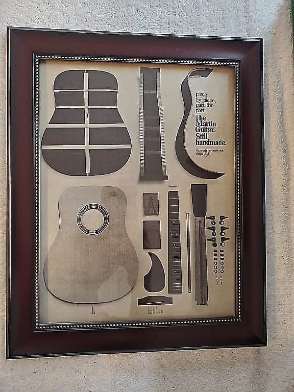 1974 Martin Guitars Promotional Ad Framed Still Handmade Original image 1