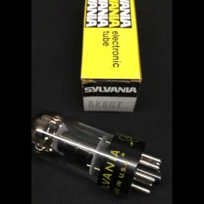 NOS NIB SYLVANIA 6K6GT Black Plate Vintage Amp Vacuum Tube TESTED F.9688 image 1