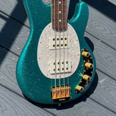 Music Man Stingray Special HH Bass 2024 - gorgeous Turquoise Sparkle bad ass w/a killer roasted maple neck. image 3
