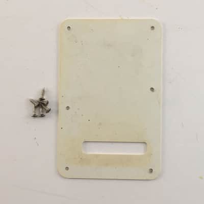 Vintage Fender Strat Lefty Back Plate Naturally Aged White Relic Stratocaster Faded 1 Ply Rare image 7