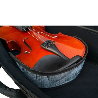 4/4 Full Size Violin Bag Shaped Case Backpack Super Light Travel Carrying Bag image 5