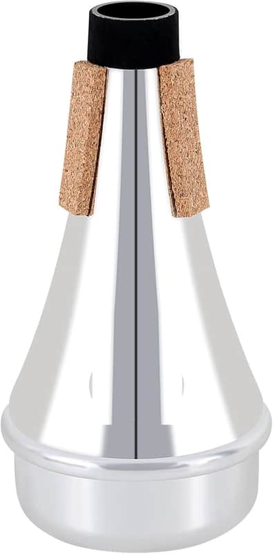 Trumpet Mute, ABS Straight Trumpet Mute,Lightweight Practice Trumpet Mute,Trumpet Acessories for Beginner(Sliver) image 1