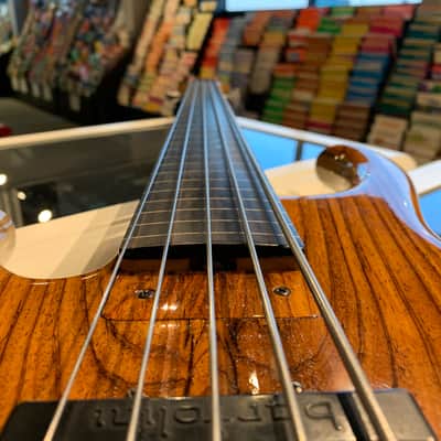 Kinal MK-5 Fretless Left Handed Bass 2000s Natural Cocobolo image 10