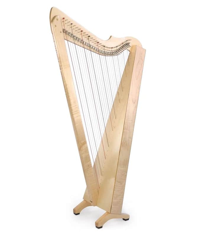 Rees Harps Brilliant! Harpsicle Harp - Maple - 34 strings, fully levered, Pro Electric Pickup System, wound nylon & metal bass strings