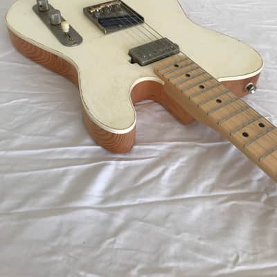 Electric Guitar - Reclaimed Fir with Milk Paint - T-Style - Milk and Honey 037 image 6