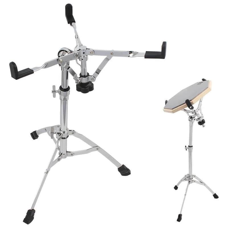 New 15 " Chrome Plated Dumb Snare Drum Stand Tripod Three Telescoping Rods image 1