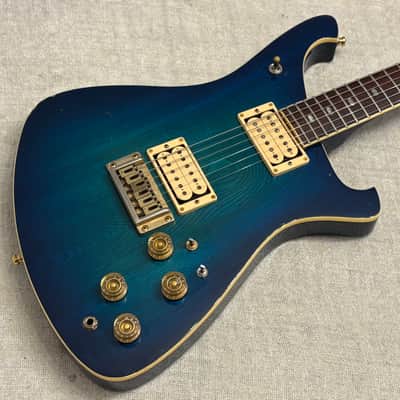 1984 Quest Manhattan MKII Blueburst Offset Matsumoku Japan RARE Model image 1
