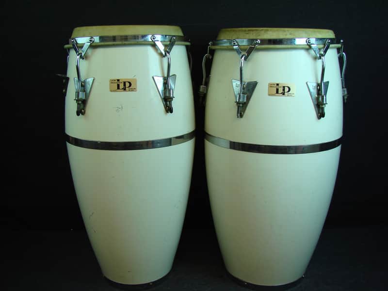 Vintage Latin Percussion LP Patato Congas Made in USA White Conga