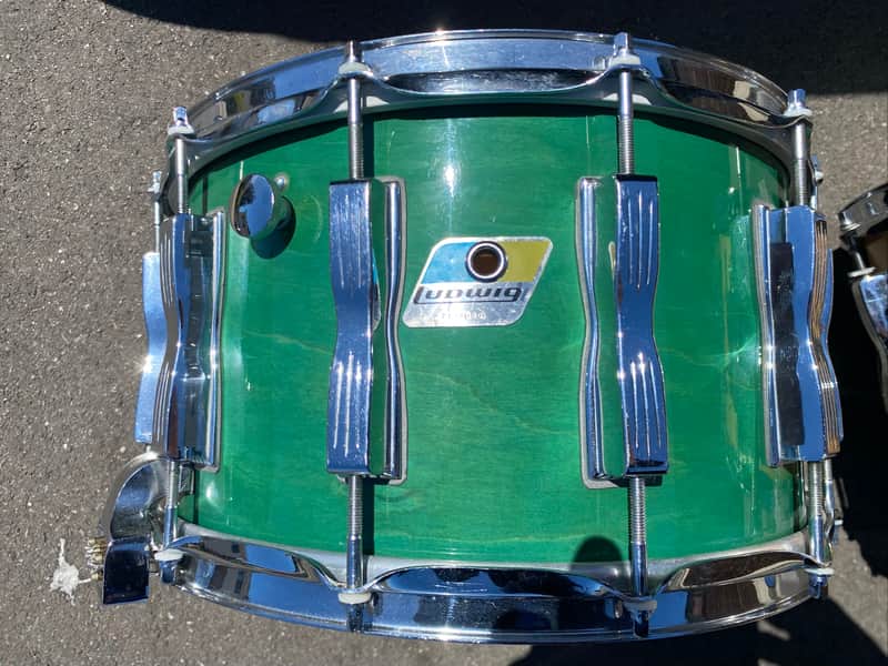 Huge Sounding Ludwig Coliseum Snare Drum - Green Burst image 1