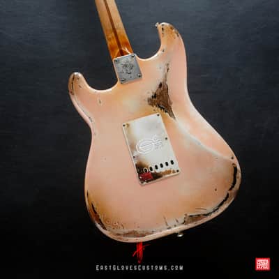Fender Stratocaster Shell Pink Heavy Aged Relic by East Gloves Customs image 10