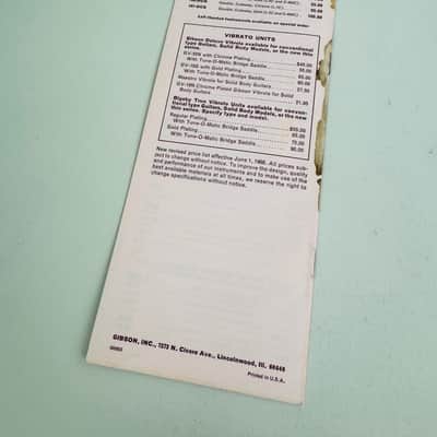 Gibson Suggested Retail Price List 1968 image 2