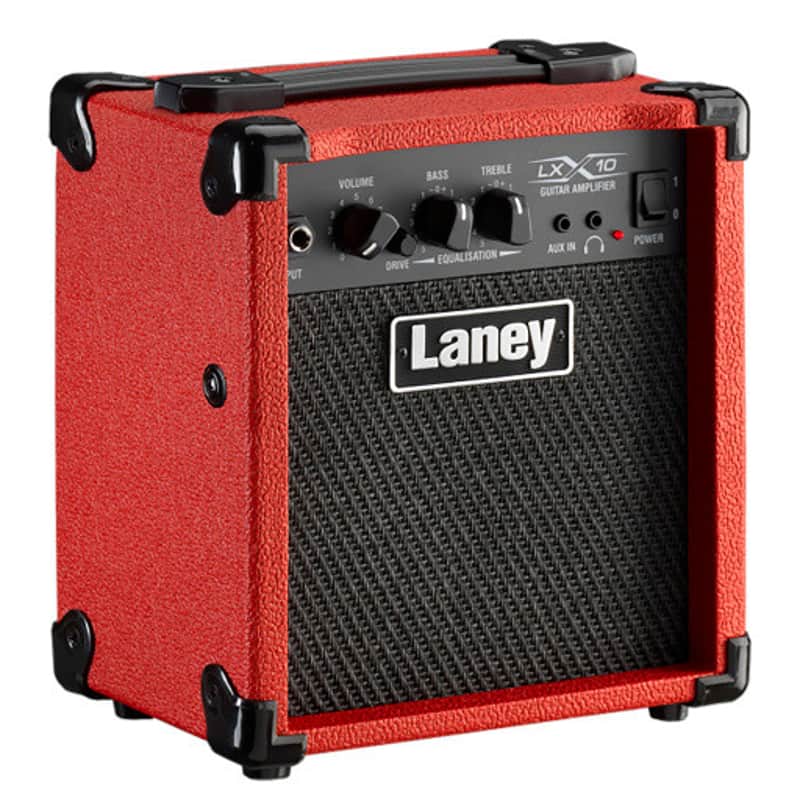 Laney LX10-RED 10-Watt Combo Guitar Amplifier With Overdrive 2-Band EQ Aux In And Headphone Output image 1