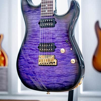 Suhr Standard Thin Burst LE Trans Purple, Roasted Alder, Quilt Maple, IRW, Gold Hardware HH image 5