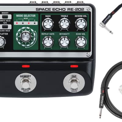 Boss RE-202 Space Echo Delay and Reverb Effects w/ Instrument Cables image 1