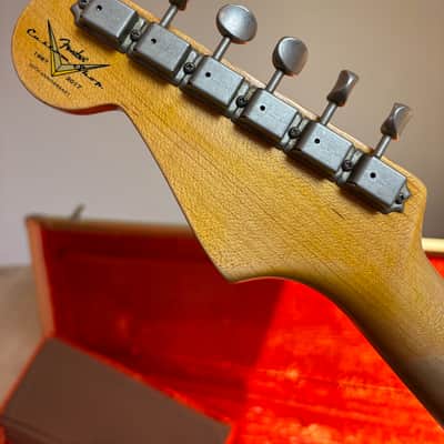 Fender Custom Shop Limited Edition NAMM '55 Stratocaster Journeyman Relic 2017 - Faded Aged Sherwood Metallic image 14