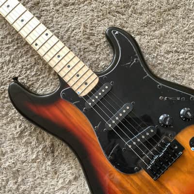 Tobacco Burst SSS Electric Guitar, Paulownia Body, Maple Neck image 3