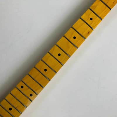 24 Frets Fingerboard Guitar Strat Style Maple Neck in Yellow Gloss Finish image 3