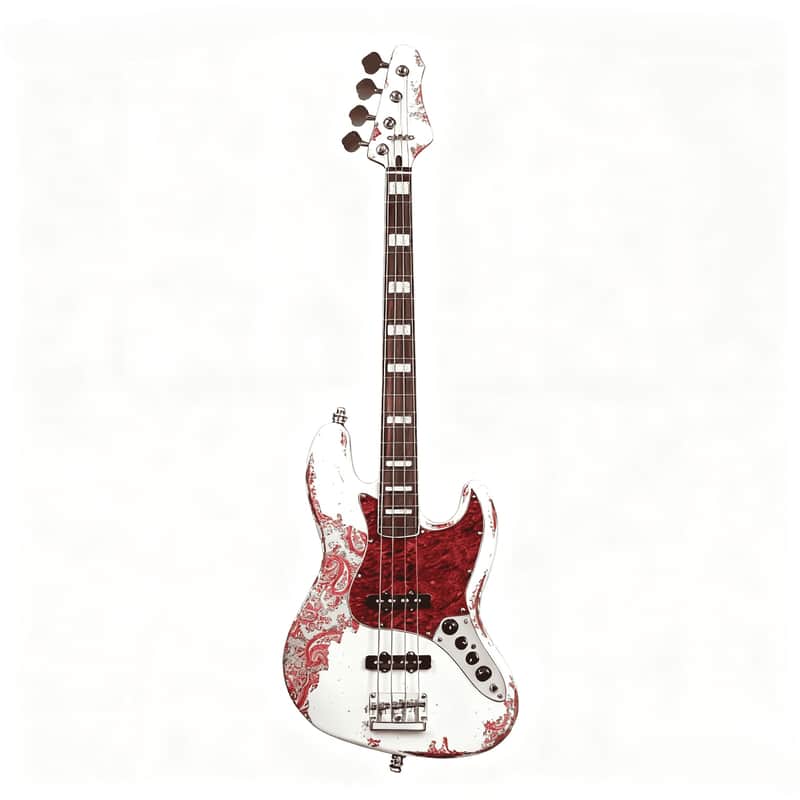 Dhatarattha DEB4 Jazz Bass 4 string - PAISLEY RELIC(Factory Mint Promotional Unit) image 1
