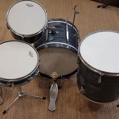 Gary Drums Vintage 50's Lined Grey avec accessoires Olympic image 3