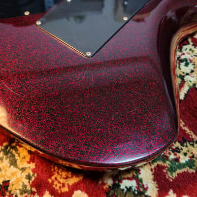 2009 ESP Maverick MV 27 frets, SADO CUSTOM SHOP Factory, Black & Red Sparkle Flake, MIJ JAPAN image 20