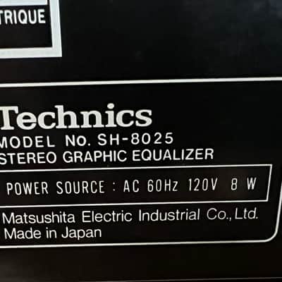 Technics SH-8025 7-band stereo graphic equalizer 1980’s - Brushed aluminum image 4