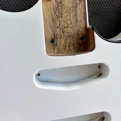 Warmoth Black Korina Stratocaster Replacement Body - Bound White image 2