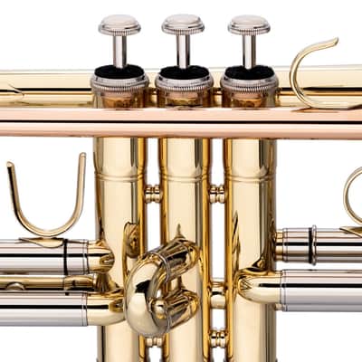 Stagg Bb Trumpet - ML-Bore Leadpipe in Gold Brass w/ Soft Case image 3