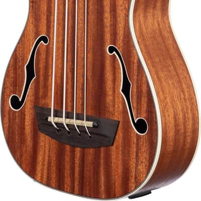 Kala Journeyman 4-String Acoustic-Electric U-BASS, Mahogany Top image 3