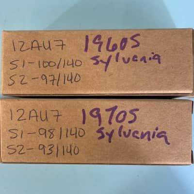 Vintage Sylvania 12AU7A ECC82 Matched Pair Vintage Preamp Tubes! T159 image 12