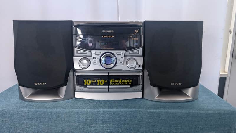 Refurbished Sharp CD-C606 w/Remote 1999 - Silver/Black image 1