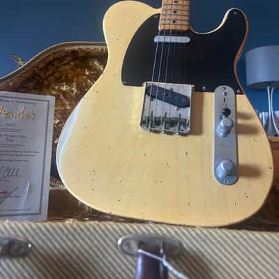 Fender Custom Shop 1951 Nocaster Relic Telecaster Blonde Ash Body Maple Neck COA Case image 11