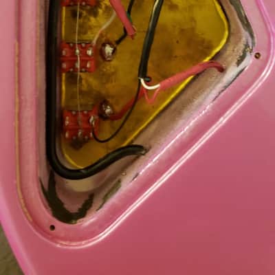 1986 USA Charvel San Dimas Original Pink Pearl Ebony Slab Pearl Dots image 4