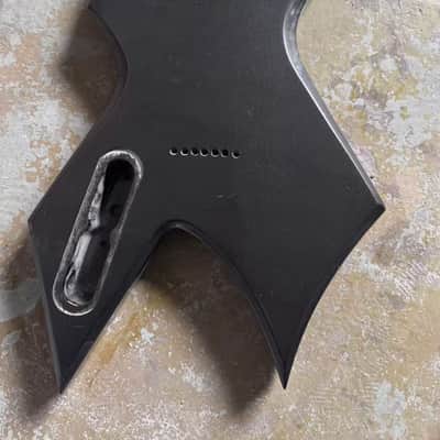 Metallic Silver 7 String Warlock Style Guitar DIY Project Body image 4