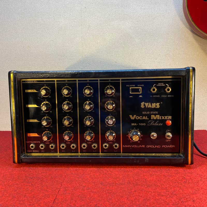 1976-Evans MA-100 Deluxe Vocal Mixer with large reverb tank image 1