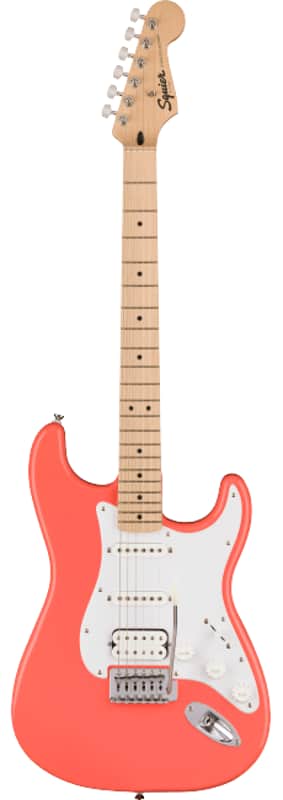 Fender Squier Sonic Stratocaster HSS Electric Guitar, Maple Neck, Tahitian Coral image 1